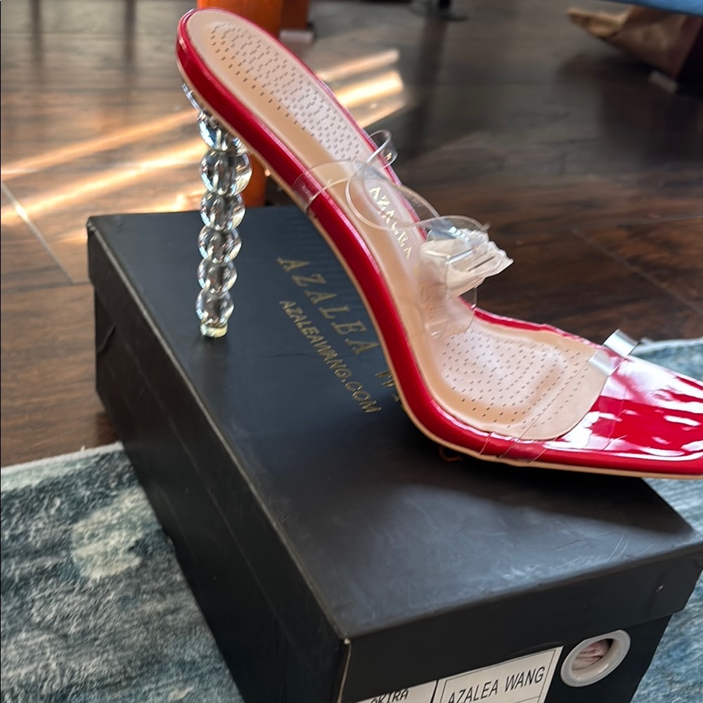 Red and Clear Women's Heels